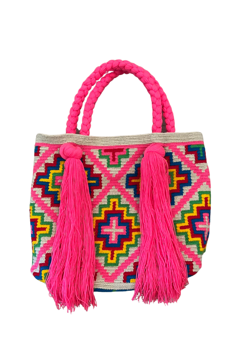 Pink pom pom on sale bag