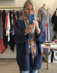 Plush Cashmere Rib Knit Cardigan