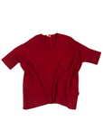 Cashmere V-Neck Oversized Tee