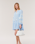 Benaras, Morning Glory Santorini Dress- Light Blue