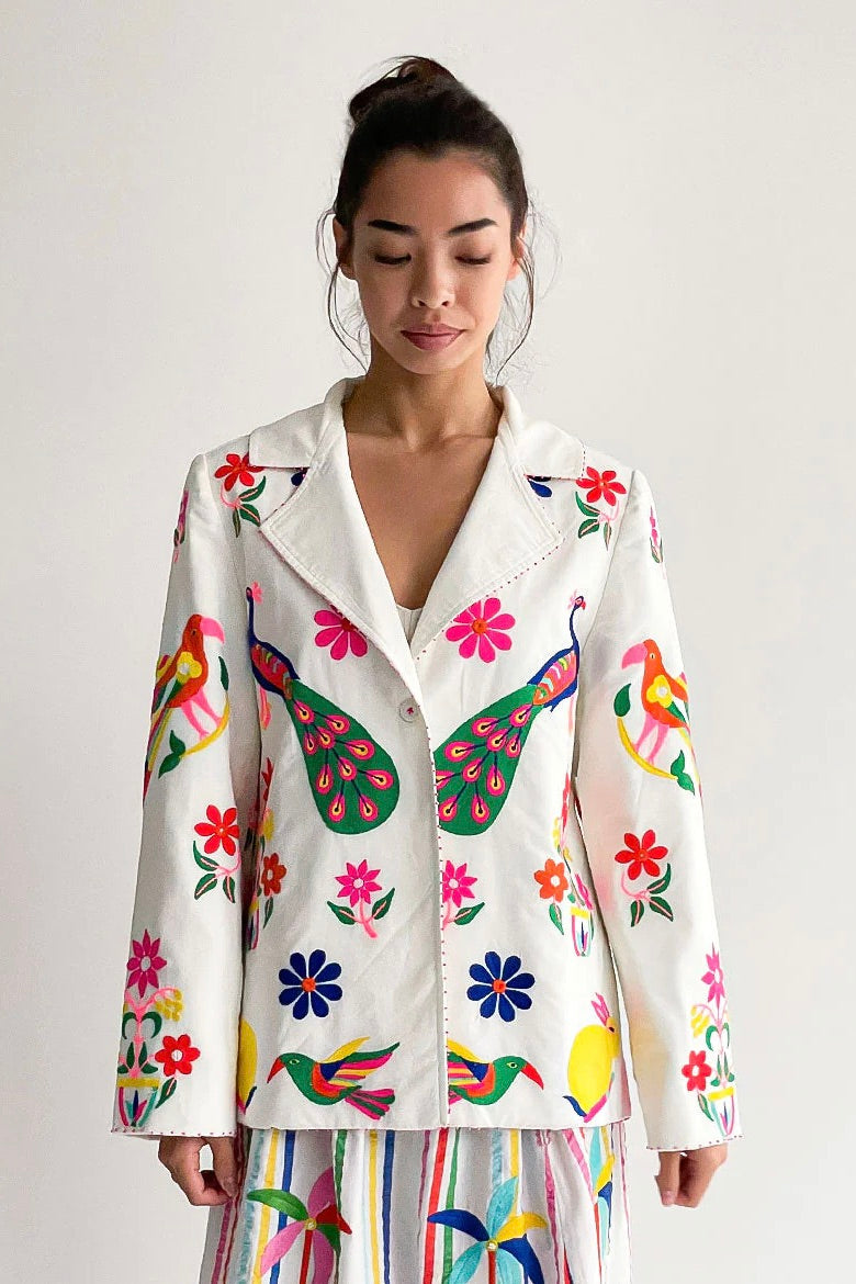 Nimo With Love Vetiver Embroidered Jacket Snapdragon Designs