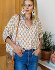 Emerson Fry, Mandarin Collar Top- Yellow
