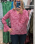 Rungolee, Artiste Blouse- Fuchsia Taffiti Flora