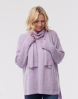 Cable Knit Hygge Sweater with Scarf (Limited FUN Colours)