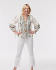 D'Ascoli, Flamenco Top with Embroidery