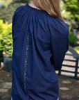 Rungolee, Juliette Full Sleeve Blouse- Navy Multi
