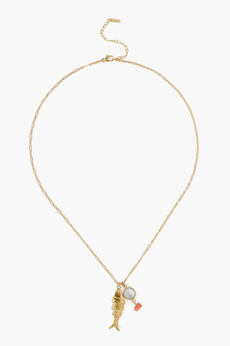 Chan Luu, Lucky Koi Gold Pendant Necklace