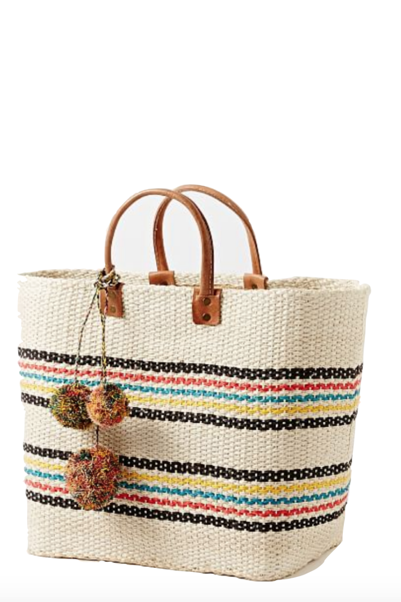 Mar Y Sol Caracas Tote Natural Multi Stripe