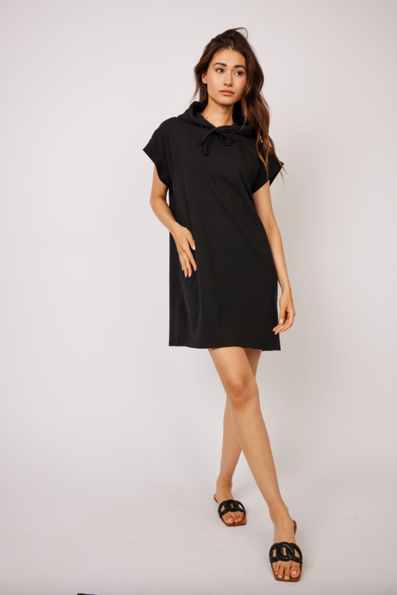 Hooded shift outlet dress