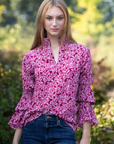 Rungolee, Artiste Blouse- Fuchsia Taffiti Flora