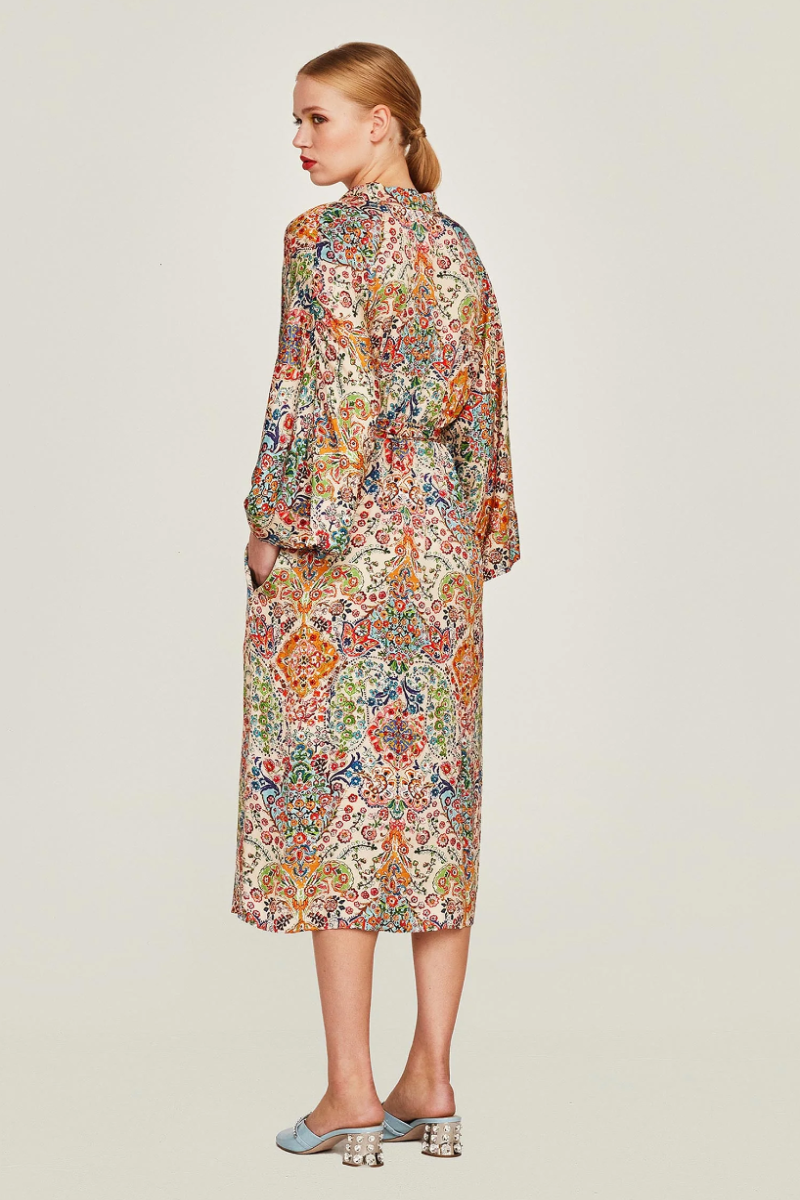 Mirto, Multicolour Ornamental Print Dress