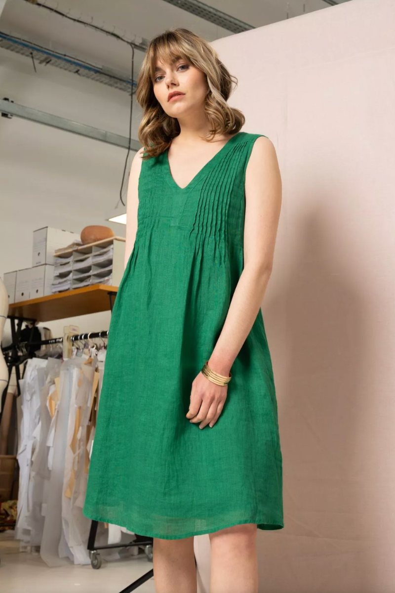 zyga linen dress Linn Laundry Sandra Dress in Sienne at Sue Parkinson