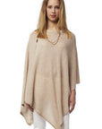 Cashmere Button Poncho- Neutrals