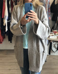 Plush Cashmere Rib Knit Cardigan