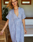 Emerson Fry, Organic Stripe Caftan- Ocean Stripe
