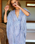 Emerson Fry, Organic Stripe Caftan- Ocean Stripe