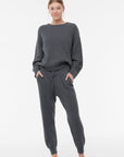 Cashmere Ribbed Lounge Sweater