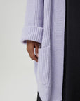 Plush Cashmere Rib Knit Cardigan