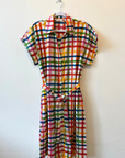 Palme, Cotton Belted Shirt Dress Plaid 67957