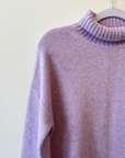 Cashmere T-Neck Sweater- Lavendar