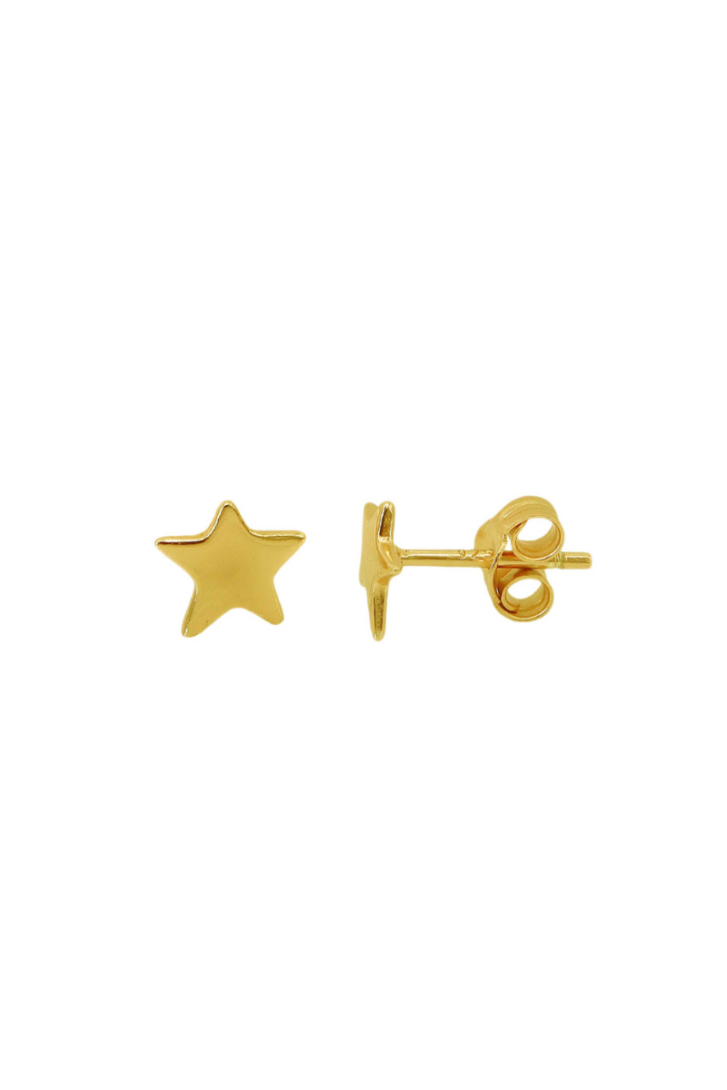 Gold Star Stud Earrings