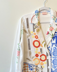Relax R,  Baldo Embroidered Double Breasted Blazer- Mutli