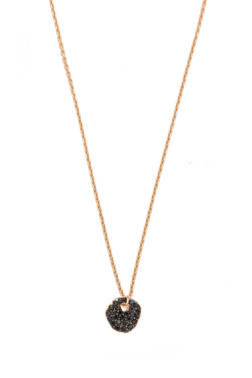 TAI, Simple Chain Necklace with Cubic Zirconia Irregular Disc