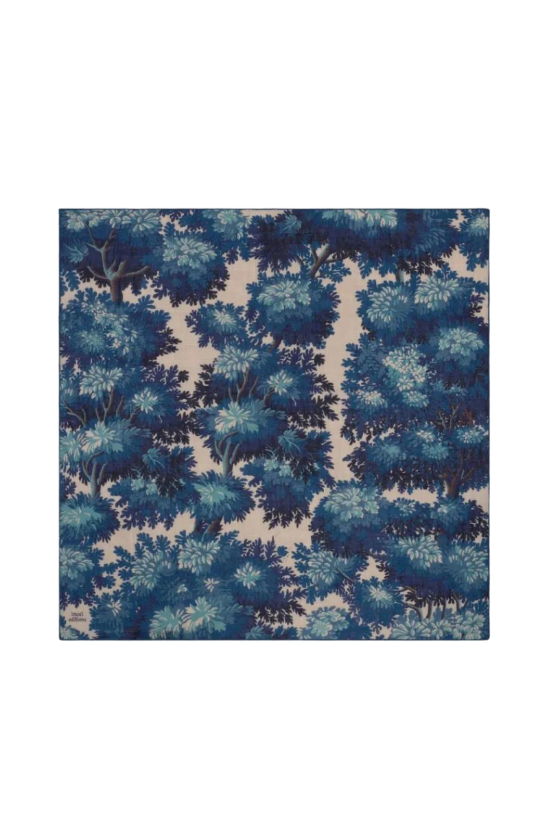 Inoui Editions, Fontainbleau Square 100 Scarf- Blue