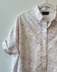 Aequamente, Cotton Shirt- Pink flowers