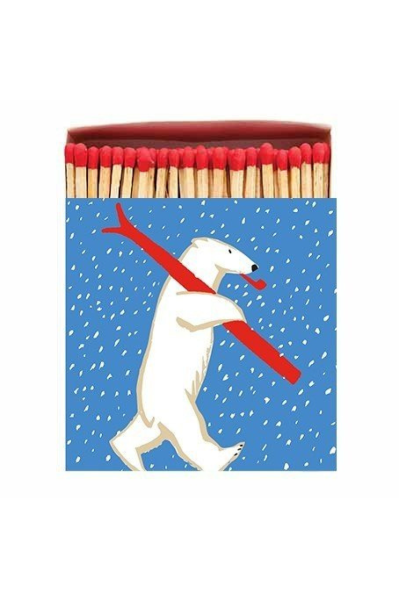 Archivist Gallery, Luxury Square Matchbox- Skiing Polar Bear