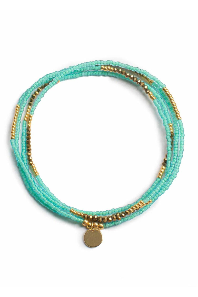 The Makery, Beaded five wrap Bracelet