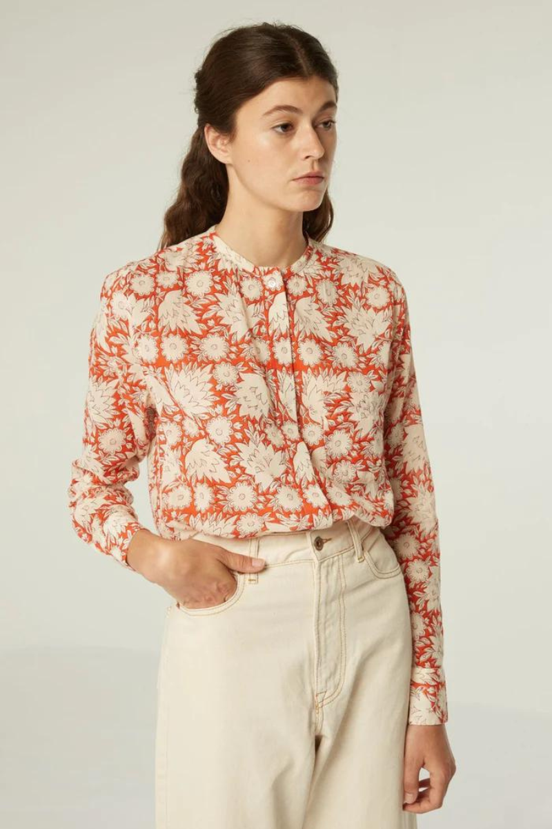 Moismont, Lucie Shirt- Amber Poppy Red