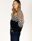 Lyla+Luxe, Aria Fair Isle Crew Sweater