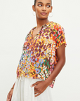 Velvet, Trixy Printed Viscose Sleeveless Top- Cheetah