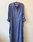 Palme, Long Blue tunic Dress w pockets 67818