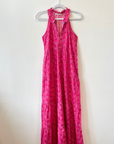 LOLA, Sapphire Long Cotton Dress- Hot Pink