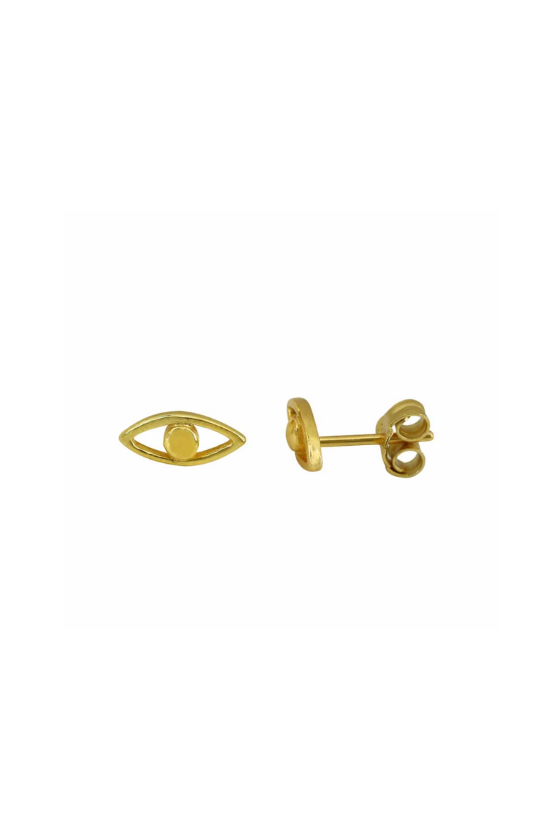 Gold Evil Eye Stud Earrings