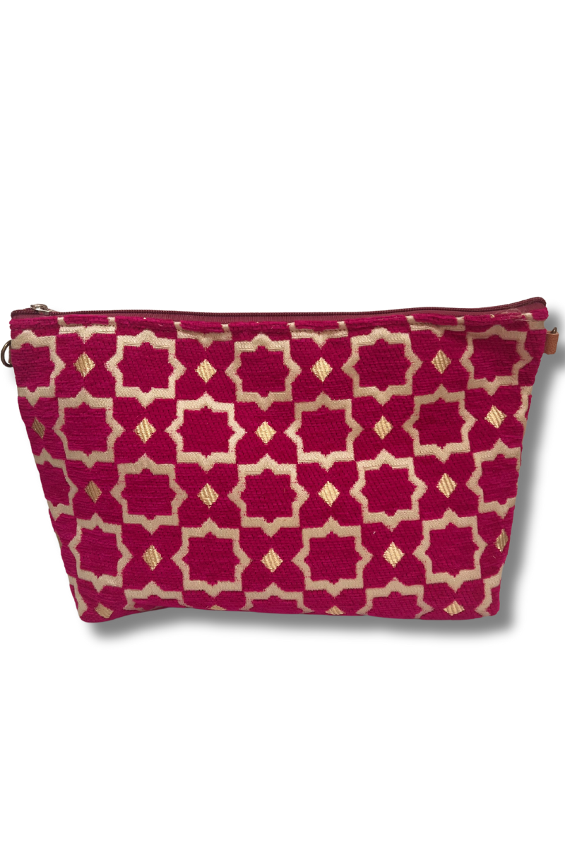 Embroidered Cosmetic Pouch -Large