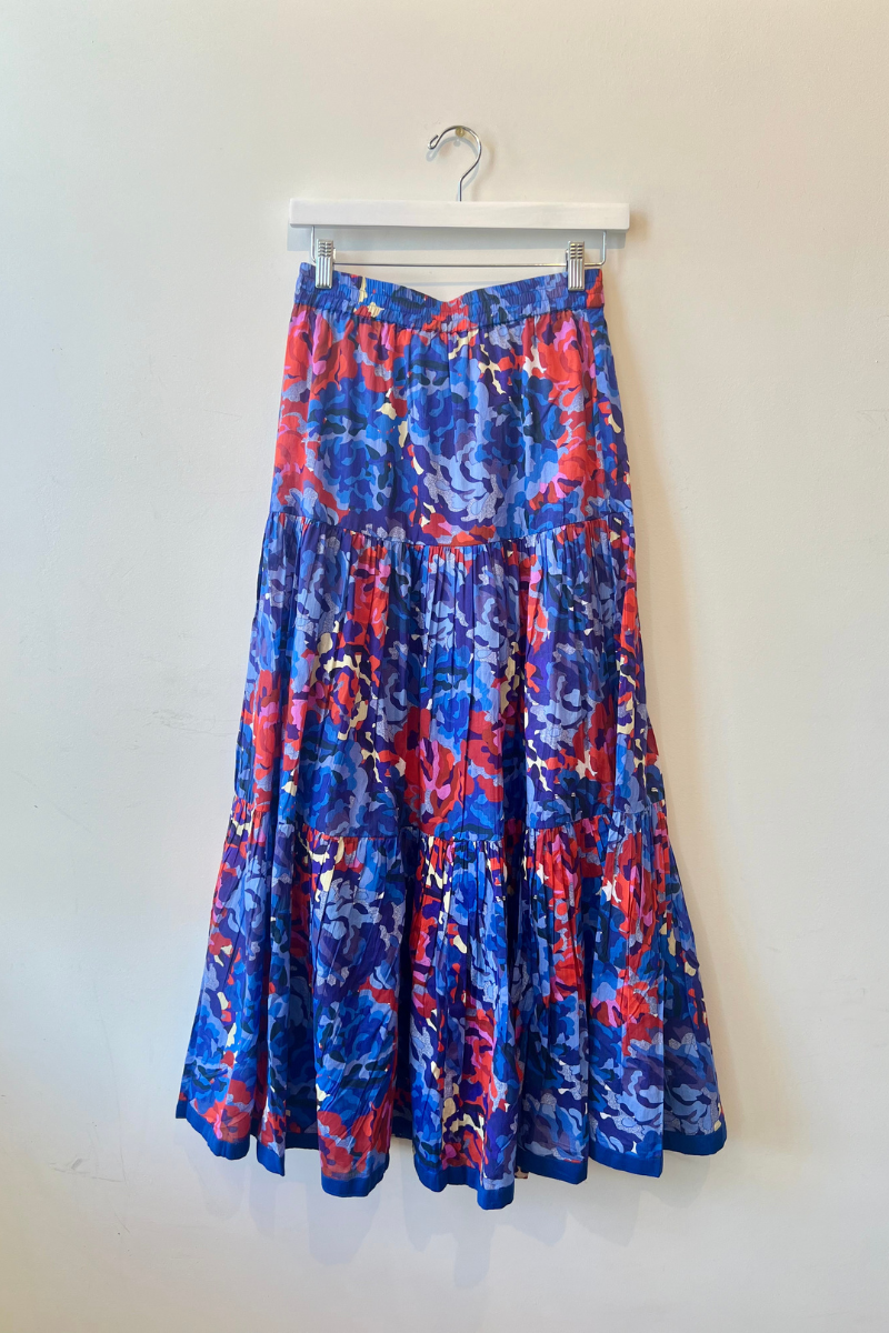 Ro's Garden, Frilly Skirt- Blue Bikaner