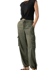 Sanctuary, Eve Cargo Pant-Dark Olive