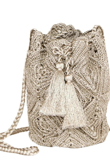 M.A.B.E., Sana Crochet Pouch-Gold
