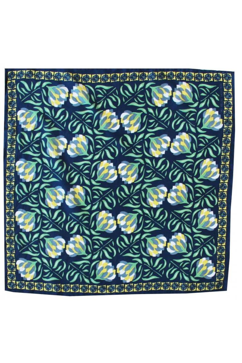 Les Belles Vagabondes, Mini Bergamot Scarf- Marine/Navy