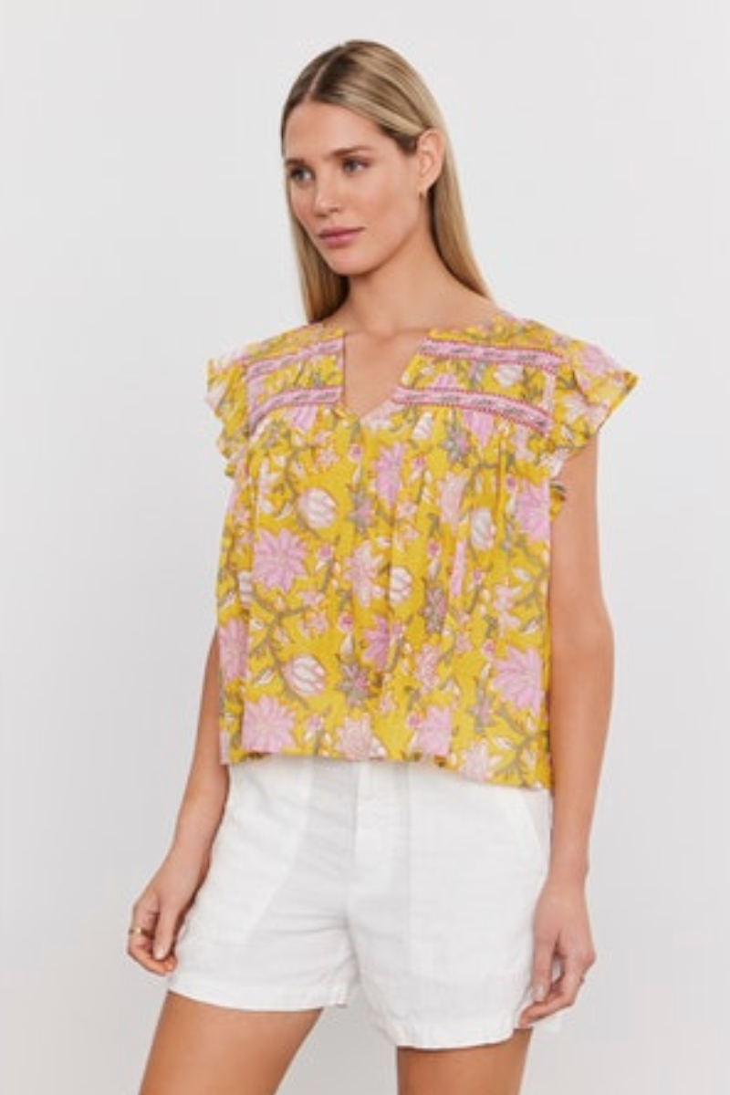 Velvet, Kenzie Printed Voile Top