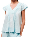 Haris Cotton, Pleated Detailed V-Neck Blouse