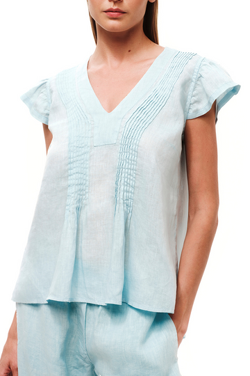 Haris Cotton, Pleated Detailed V-Neck Blouse