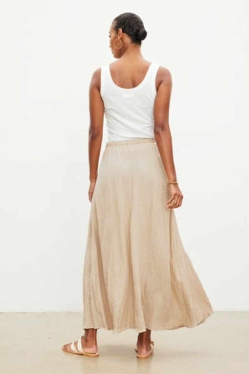 Velvet, Bailey Woven Linen Drawstring Skirt
