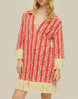 OAS Company, Red Scribble Aya Net Dress