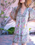 Bell, Angel Dress - Mint and Pink Floral