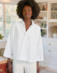 Frank & Eileen, Gabi Popover Shirt - White