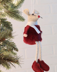 Christmas Ornament, Maya Mantel Mice- Wine